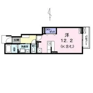 CASA 18【102号室】の間取り