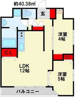 THE GRANDE HILLS【11階】の間取り