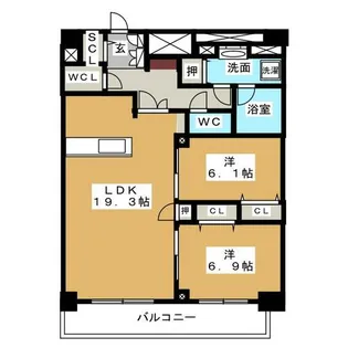 グランルクレ新栄イースト【11階】の間取り