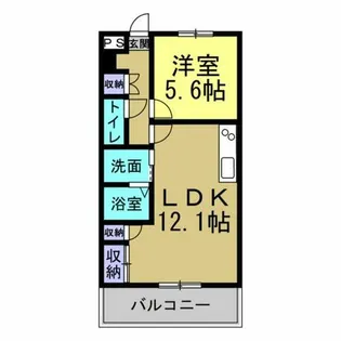 コーポモリタⅤ【1B号室】の間取り