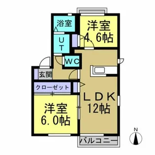 グリーンハイツC【1階】の間取り