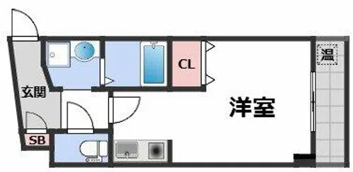 ラ・ヴェルデューア茶臼山【3階】の間取り