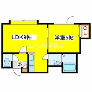 M・vacation【103号室】の間取り