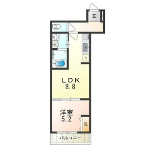 フジパレス遠里小野Ⅵ番館【3階】の間取り