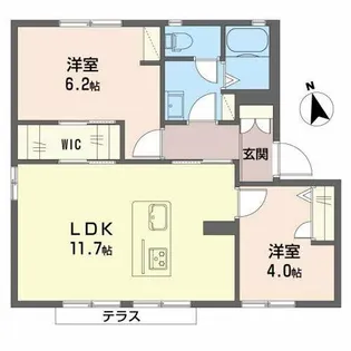 ボルトシティ熊取3【1階】の間取り