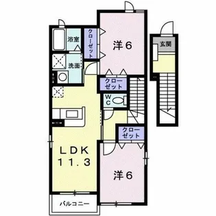 アッド・コンフォート【2階】の間取り