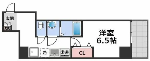 1Kの間取り画像
