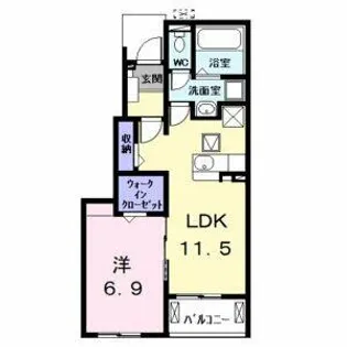 ヒカルサ名古屋港区大西Ⅰ【1階】の間取り