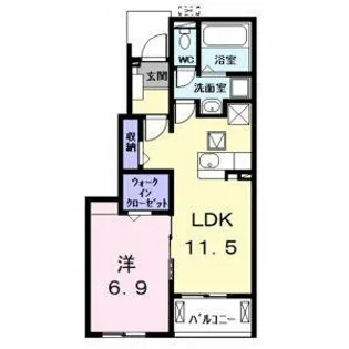 ヒカルサ名古屋港区大西Ⅰ【1階】の間取り