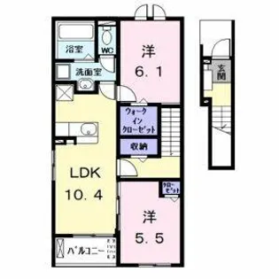ヒカルサ名古屋港区大西Ⅱ【2階】の間取り