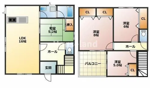 和歌山県和歌山市布引【一戸建】の間取り