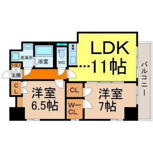 ランドハウス泉【9階】の間取り