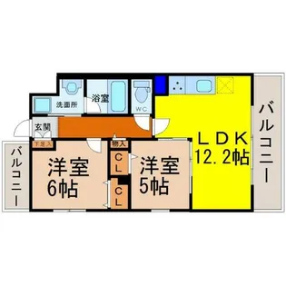 メイベニール【2階】の間取り