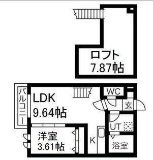 Ampio志賀本通【1階】の間取り