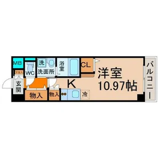 マックヴィラージュ平安【3階】の間取り