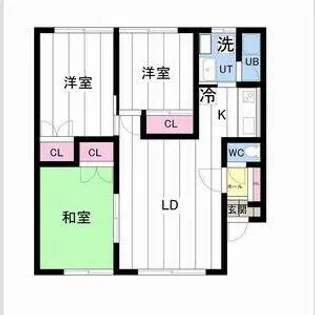 メゾン白はと【2階】の間取り