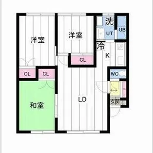 メゾン白はと【2階】の間取り