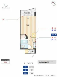ルネス・ロワール天神サウス【8階】の間取り