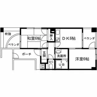 兵庫県尼崎市南武庫之荘6丁目【マンション】の間取り