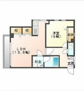 第2中央ビルディング定期借家(2028年12月31日まで)再契約不可【5階】の間取り