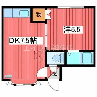 ルミエールジュノンB【1階】の間取り