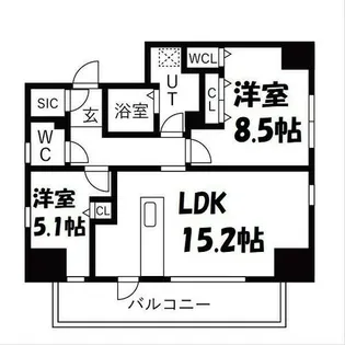 ザ・レジデンスパーク栄【15階】の間取り