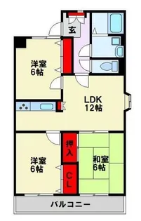 アビタシオン オキ【4階】の間取り