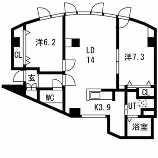 CUORE手稲本町【3階】の間取り