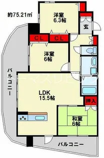 サンシャイン真鶴リバーサイド【5階】の間取り