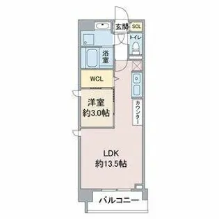 RAXA覚王山【6階】の間取り