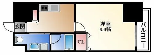 WESTIN上前津【12階】の間取り
