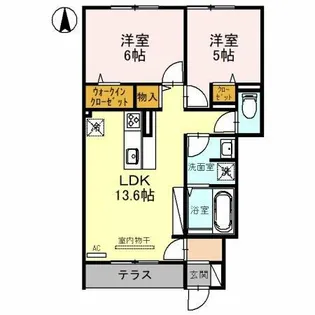 ファミールD希Ⅲ【1階】の間取り