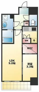 マリンズ心斎橋Ⅲ【10階】の間取り