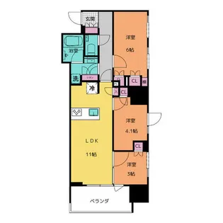 GRANPASEO名古屋伏見【403号室】の間取り