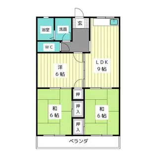 第2名正ハイツ【4階】の間取り