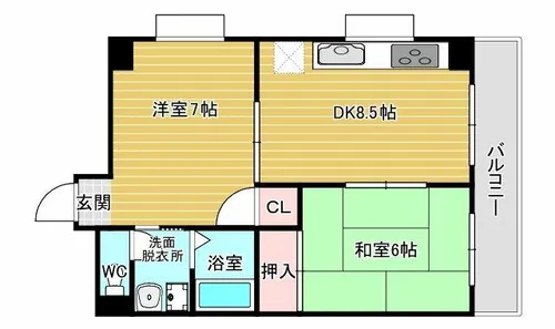 ハウス・アイ御幣島【2階】の間取り