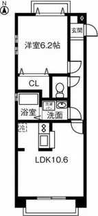 パルティルJ【1C号室】の間取り