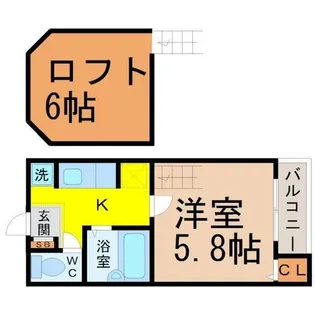 Loft3千種【2階】の間取り