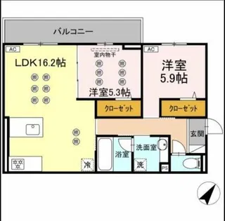 メゾンシュシュ【3階】の間取り