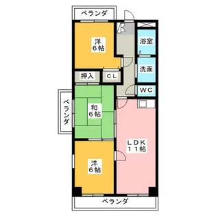 グランシャリオ【2階】の間取り