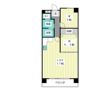 シーズンコート神丘【1階】の間取り