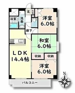 パーシモンヒルズ桜本町【11階】の間取り