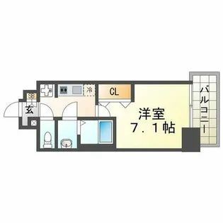 フレシール昭和通【8階】の間取り