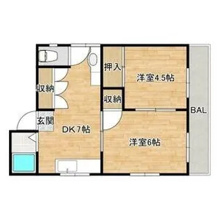 博茂南住宅【3階】の間取り