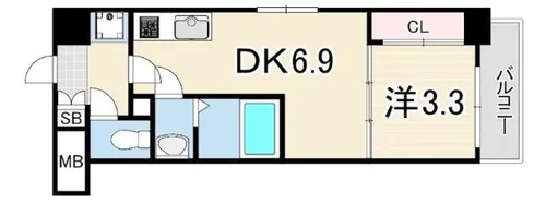 SDグランツ神戸ランドマーク【9階】の間取り