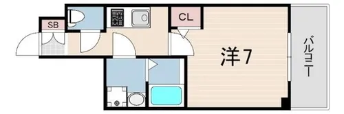 アドバンス神戸マーレ【1階】の間取り