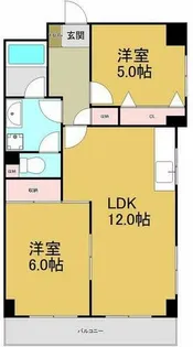 つつじヶ丘パークマンション【5階】の間取り