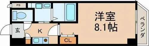 AHマンション泉【5階】の間取り