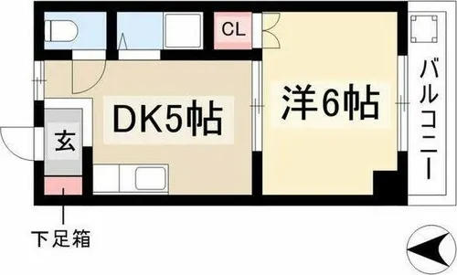 スカイハイツ森田【1階】の間取り