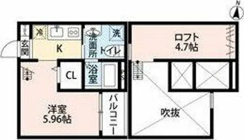 Castello chiave(カストロキアー【1階】の間取り